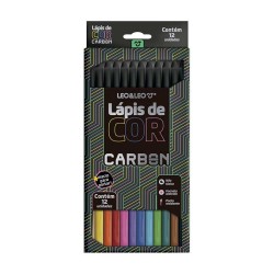 Lápis 12 Cores Redondo Carbonline - Leonora