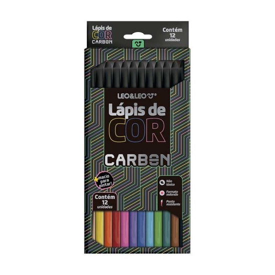 Lápis 12 Cores Redondo Carbonline - Leonora Lápis 12 Cores Redondo Carbonline - Leonora