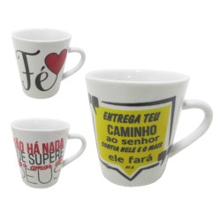 Caneca de Porcelana Frases Jesus 120ml
