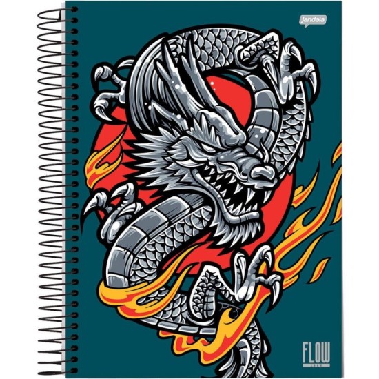 Caderno Espiral Universitário Jandaia 192 folhas - Flow Caderno Espiral Universitário Jandaia 192 folhas - Flow
