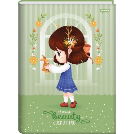 Caderno Brochurão Capa Dura Nina 80 Folhas - Jandaia Caderno Brochurão Capa Dura Nina 80 Folhas - Jandaia