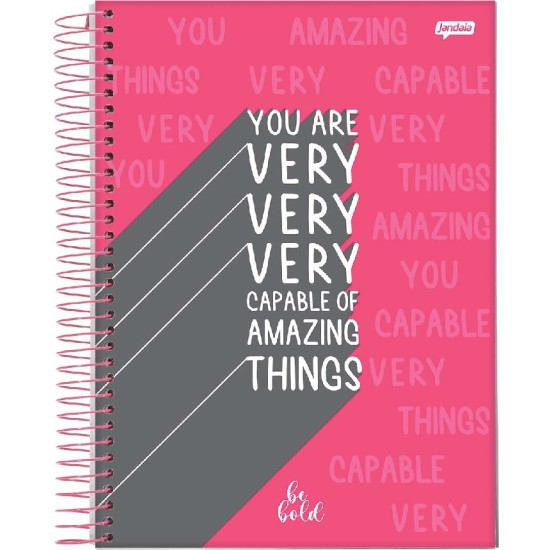Caderno Universitário 10 Matérias Be Bold 160 Folhas - Jandaia Caderno Universitário 10 Matérias Be Bold 160 Folhas - Jandaia