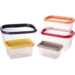 Conjunto de Potes Retangulares 5 Peças - Plasútil