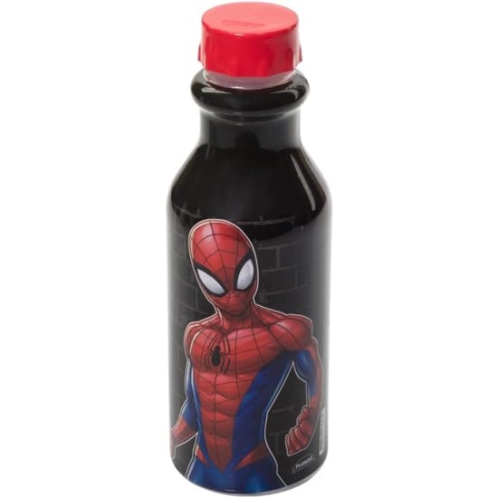 Garrafa com Tampa Homem Aranha, 500 ml - Plasútil Garrafa com Tampa Homem Aranha, 500 ml - Plasútil