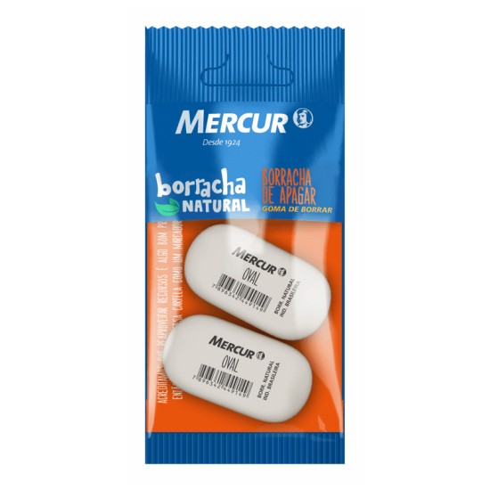 Borracha Mercur Oval Branca - 2 Unidades Borracha Mercur Oval Branca - 2 Unidades