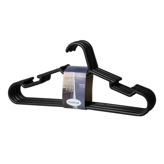 Cabide Heavy – Preto Conjunto com 6 peças Cabide Heavy – Preto Conjunto com 6 peças