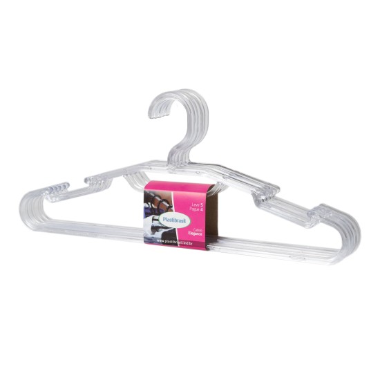 Cabide Elegance Transparente - Leve 5 Pague Cabide Elegance Transparente - Leve 5 Pague
