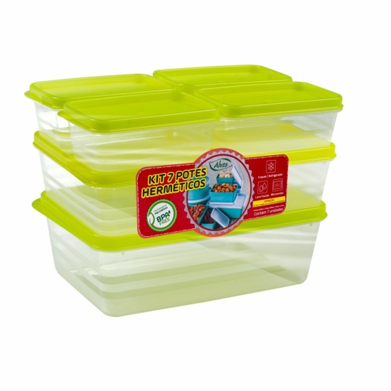 Kit 7 Potes Tropical – 250ml, 500ml e 1,4 Litros Kit 7 Potes Tropical – 250ml, 500ml e 1,4 Litros