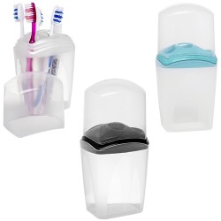 Porta Escova Dental de Pia com Tampa - Sortido