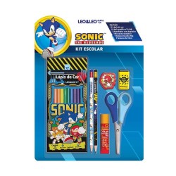 Kit Escolar do Sonic 7 Peças - Leonora 