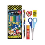 Kit Escolar do Sonic 7 Peças - Leonora 