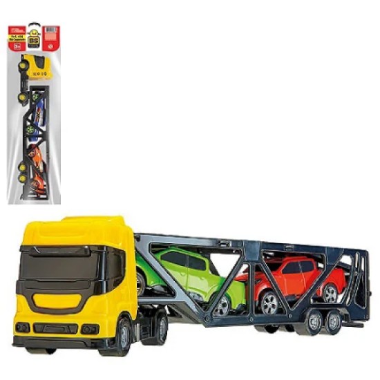 Caminhão Mini Cegonheiro com 2 Carrinhos - BSTOYS Caminhão Mini Cegonheiro com 2 Carrinhos - BSTOYS