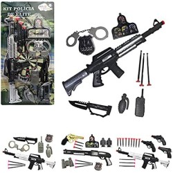 Kit Polícia de Elite com Acessórios Sortidos – 99 Toys