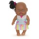 Boneca Pepitinha Negra Vinil 15cm