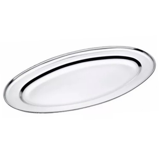 Travessa de Inox Oval Rasa Master Cook 25x18cm Travessa de Inox Oval Rasa Master Cook 25x18cm