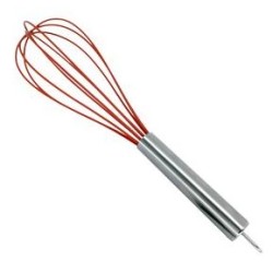 Batedor de Claras Inox 30cm Vermelho - INGA