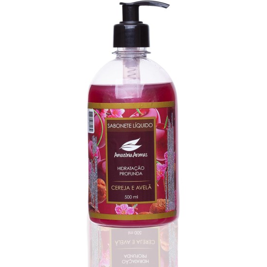 Sabonete Líquido Cereja e Avelã - 500ml - Amazônia Aromas Sabonete Líquido Cereja e Avelã - 500ml - Amazônia Aromas