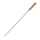 Espeto Simples 75cm Aço Cromado com Cabo de Madeira Espeto Simples 75cm Aço Cromado com Cabo de Madeira