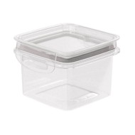 Pote de Plástico Hermético Quadrado 380ml com Tampa - Plasútil