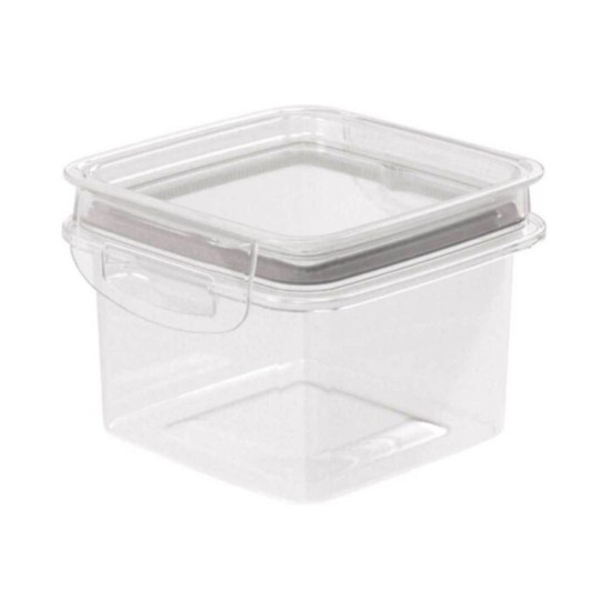 Pote de Plástico Hermético Quadrado 380ml com Tampa - Plasútil Pote de Plástico Hermético Quadrado 380ml com Tampa - Plasútil
