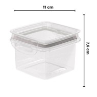 Pote de Plástico Hermético Quadrado 380ml com Tampa - Plasútil