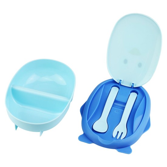 Kit Lanche Pinguim - Marmita e Garrafa com Talheres Kit Lanche Pinguim - Marmita e Garrafa com Talheres