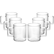Conjunto 6 Peças de Xícaras de Vidro 220ml 