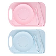 Kit 4 Peças de Papinha Plástico 