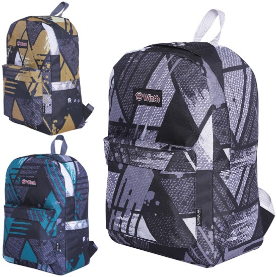 Mochila Juvenil Masculina Basic Geométrico 17,5' Mochila Juvenil Masculina Basic Geométrico 17,5'