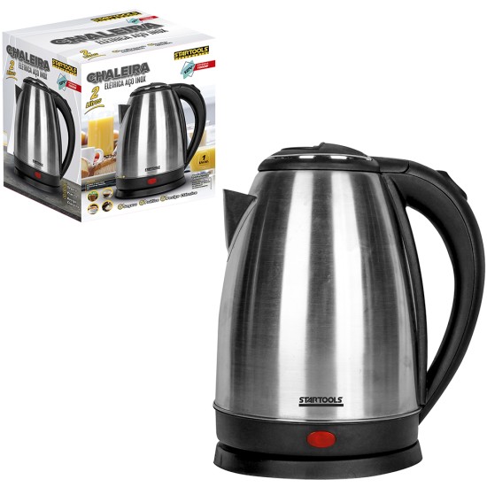 Chaleira Jarra Elétrica de Inox com Base Removível 2L - 127V Chaleira Jarra Elétrica de Inox com Base Removível 2L - 127V