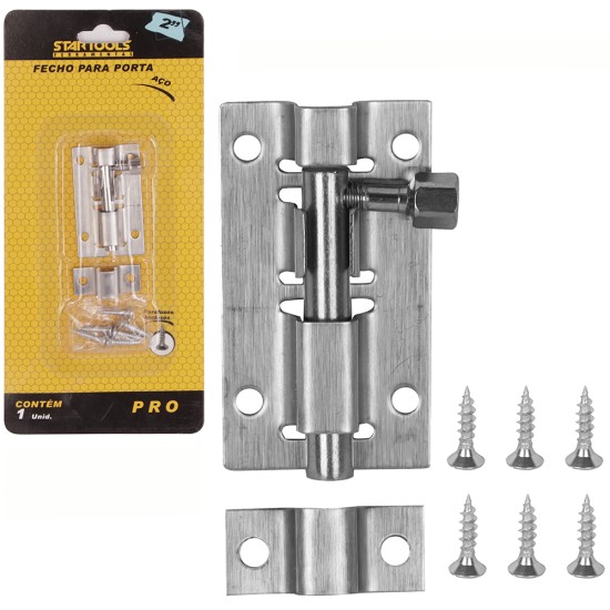 Fecho de Aço para Porta Pro 2'' - 4,8x2,8cm Fecho de Aço para Porta Pro 2'' - 4,8x2,8cm