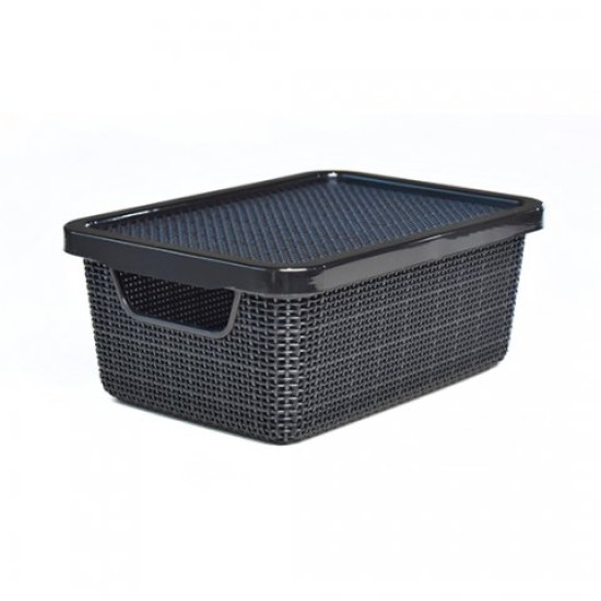 Organizador Jutta com Tampa Preto - 2 Litros Organizador Jutta com Tampa Preto - 2 Litros