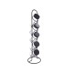 Porta Temperos de Vidro com Suporte Aramado Torre Black – 90ML Porta Temperos de Vidro com Suporte Aramado Torre Black – 90ML
