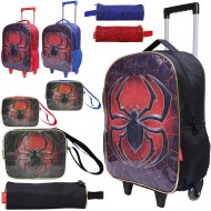 Kit Mochila Infantil Masculina com Carrinho - Spider