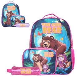 Kit Mochila Infantil - The Girls and Bear