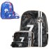 Mochila Escolar De Futebol com Lancheira e Estojo - Sortido