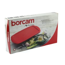 Assadeira de Vidro Borcam Pasabahce com Tampa - 40 cm x 25 cm