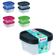 Kit com 3 Peças Coloridas com Tampa - 690 ml Cada Peça