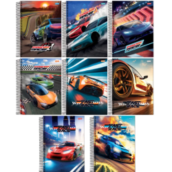 Caderno Universitário 15 Matérias Fast Race - Jandaia
