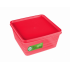 Pote Quadrado Intense 1 Litro Vermelho Translúcido - Alves