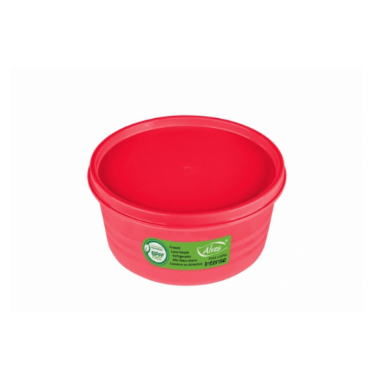 Pote Redondo Intense 500 ml Vermelho Translúcido - Alves Pote Redondo Intense 500 ml Vermelho Translúcido - Alves