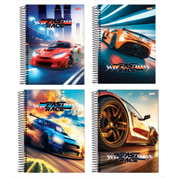 Caderno Universitário 10 Matérias Fast Race – Jandaia