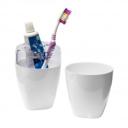 Porta Escova De Dentes Com Tampa Branco
