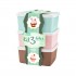 Kit Potes De Plástico 3 Peças 500ml
