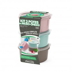 Kit Potes 3 Peças 2 Litros 