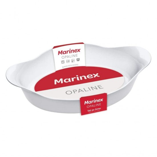 Assadeira De Vidro Oval 1Litro 
