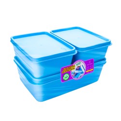 Kit Potes Color Retangular 3 Peças