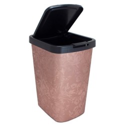 Lixeira Label Rose 9 Litros Com Click