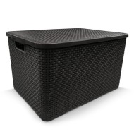ORGANIZADOR RATTAN C/TMP 7L PRETA