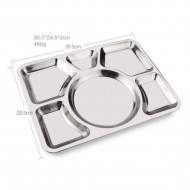 Bandeja Inox Com 6 Divisórias 